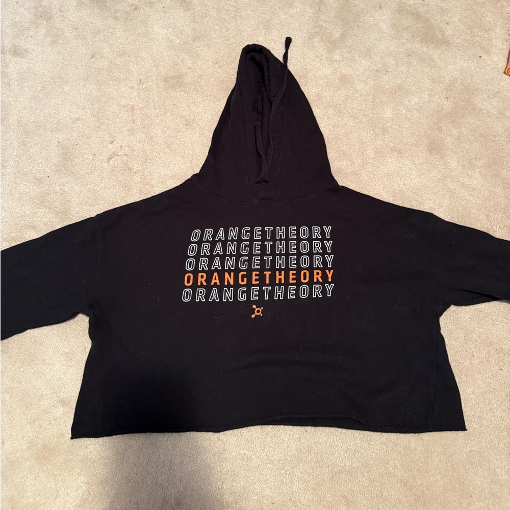 Black Orangetheory Crop Hoodie